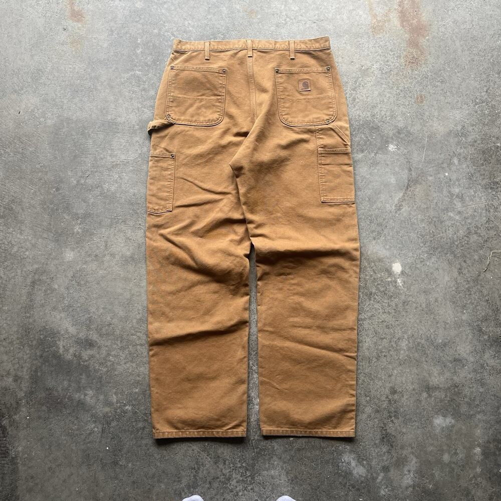 Vintage Carhartt Double Knee Pants Mens 36 X 32 Brown Workwear Canvas Carpenters